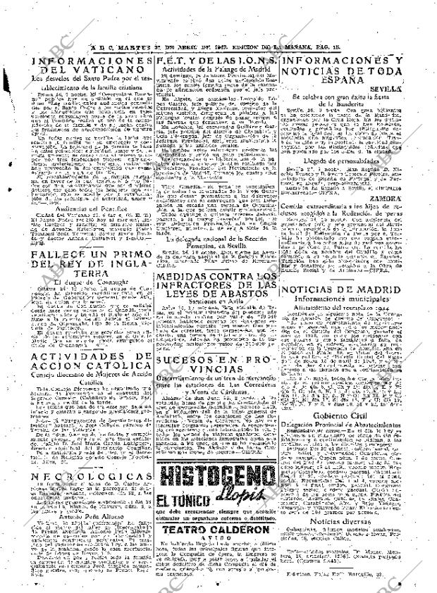 ABC MADRID 27-04-1943 página 15