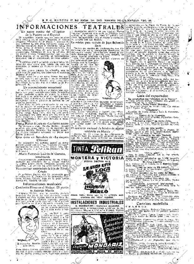 ABC MADRID 27-04-1943 página 16