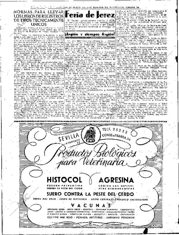 ABC SEVILLA 28-04-1943 página 16