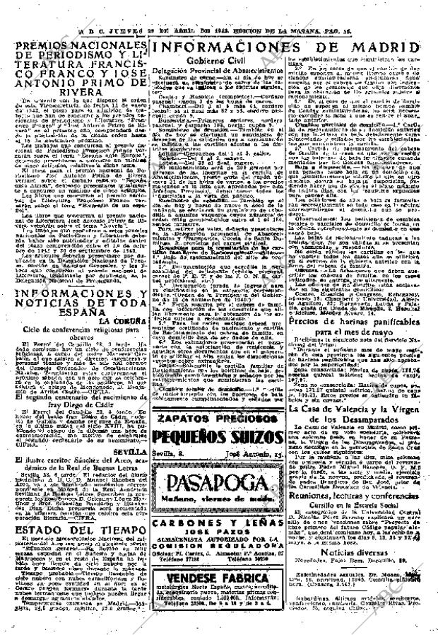 ABC MADRID 29-04-1943 página 15