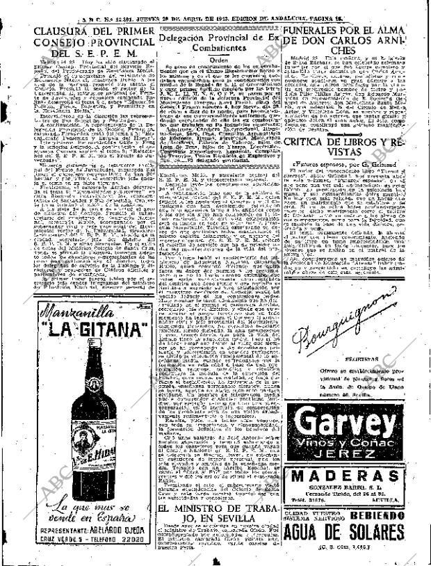 ABC SEVILLA 29-04-1943 página 15