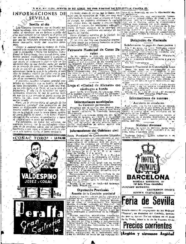 ABC SEVILLA 29-04-1943 página 17