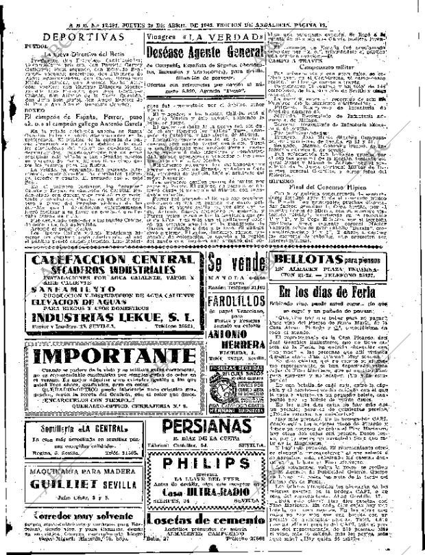 ABC SEVILLA 29-04-1943 página 19
