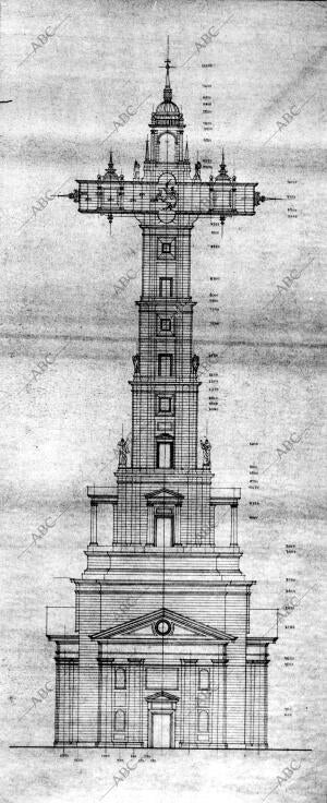 Proyecto de Pedro Muguruza para la Cruz del Valle de Los Caídos