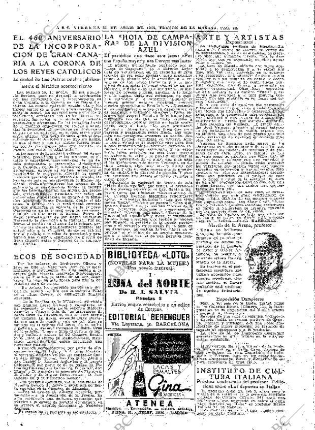 ABC MADRID 30-04-1943 página 12