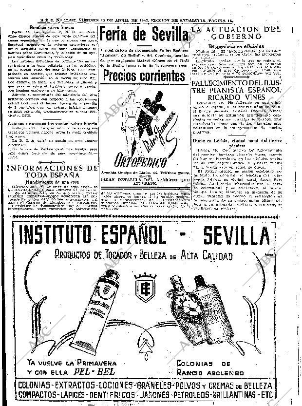 ABC SEVILLA 30-04-1943 página 14