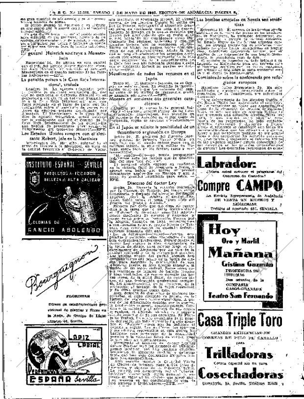 ABC SEVILLA 01-05-1943 página 8