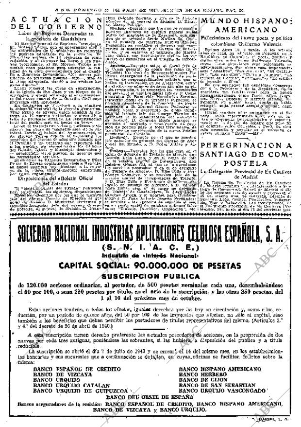 ABC MADRID 11-07-1943 página 20