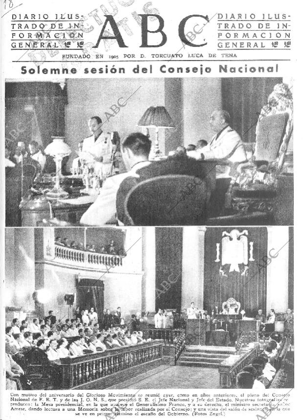 ABC MADRID 18-07-1943 página 1