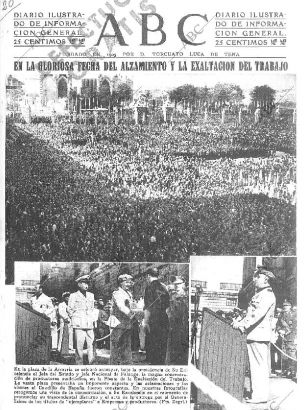 ABC MADRID 20-07-1943 página 1