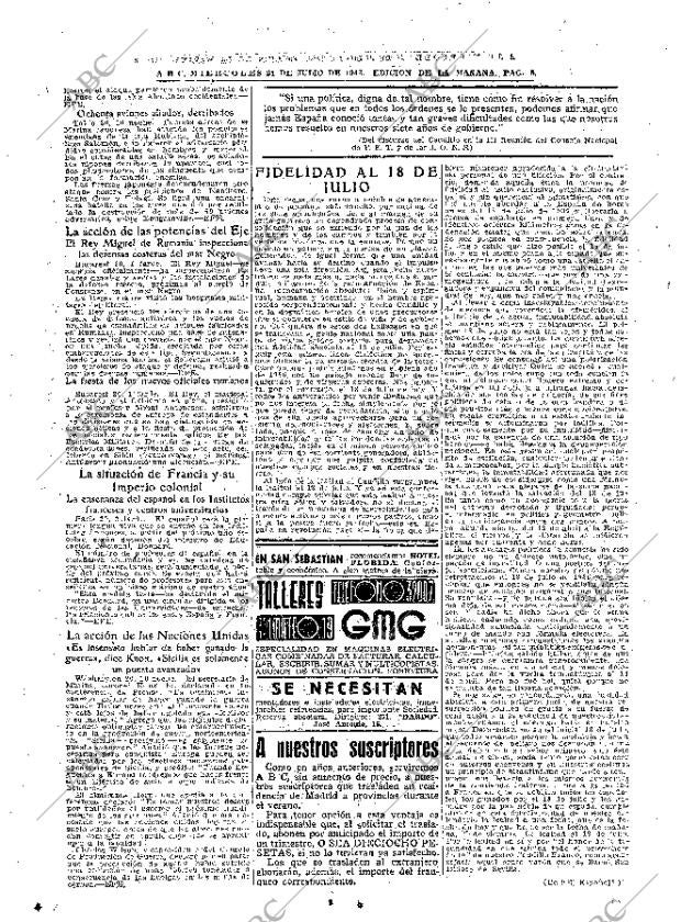 ABC MADRID 21-07-1943 página 8