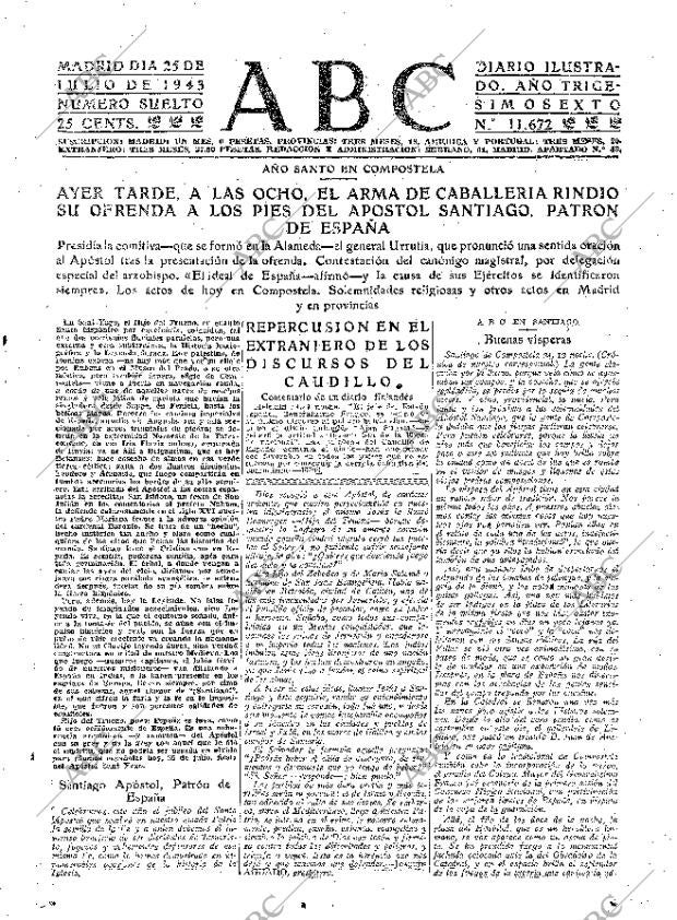ABC MADRID 25-07-1943 página 15