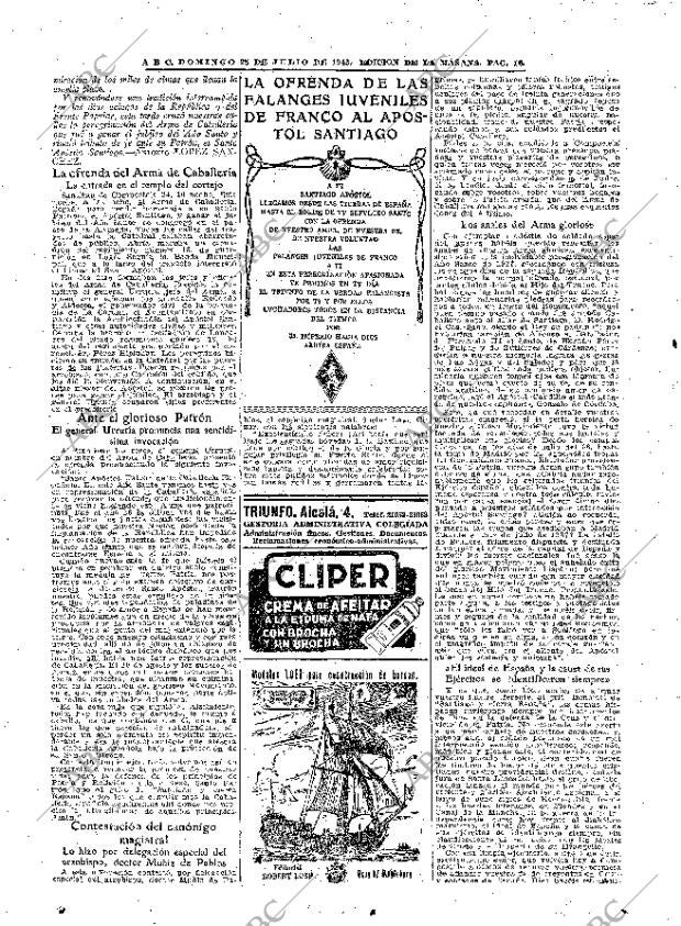 ABC MADRID 25-07-1943 página 16