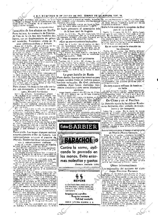 ABC MADRID 25-07-1943 página 20