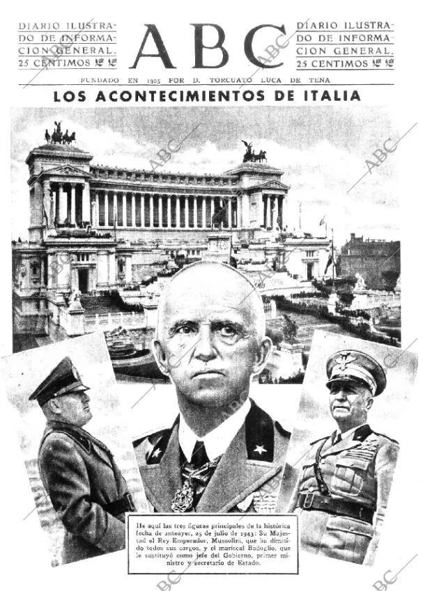 ABC MADRID 27-07-1943 página 1