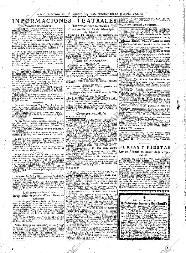 ABC MADRID 22-08-1943 página 20