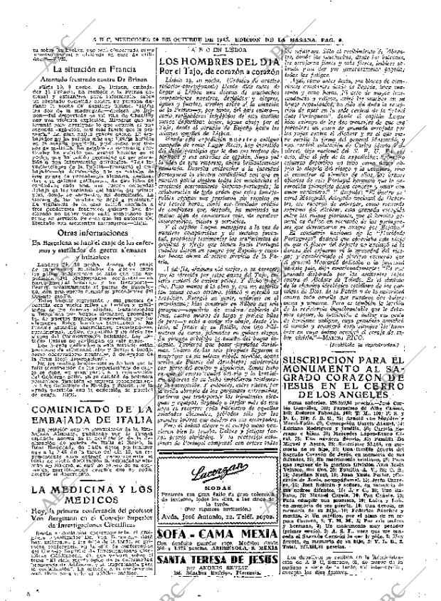 ABC MADRID 20-10-1943 página 9