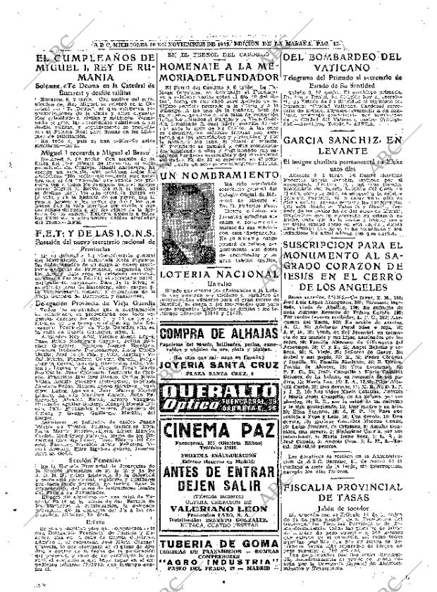 ABC MADRID 10-11-1943 página 15