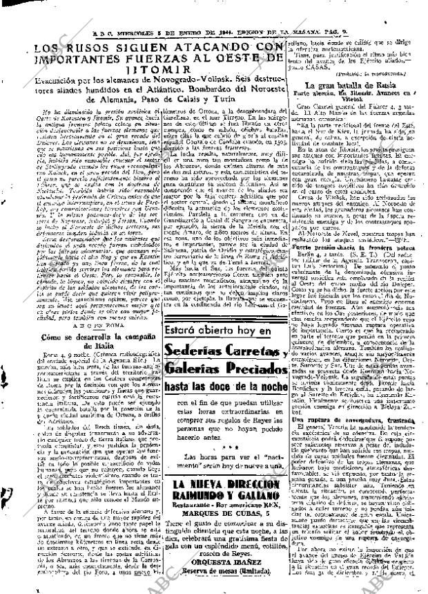 ABC MADRID 05-01-1944 página 9