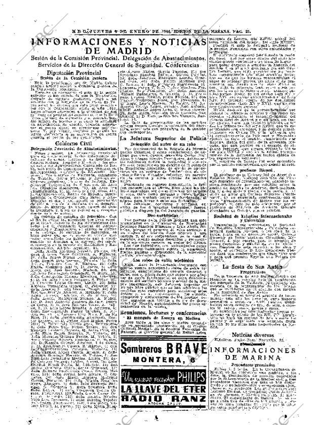 ABC MADRID 06-01-1944 página 25