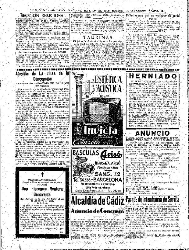 ABC SEVILLA 11-01-1944 página 16