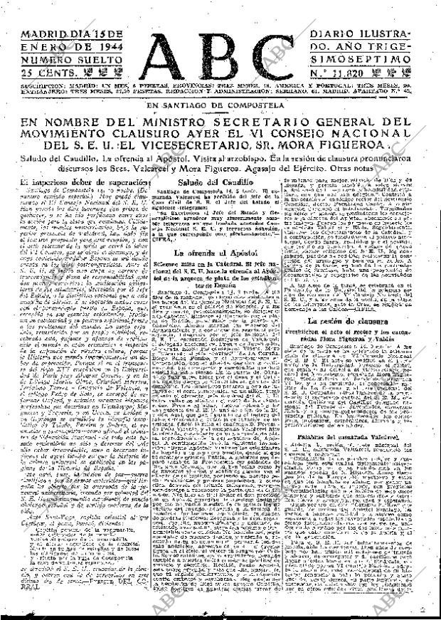 ABC MADRID 15-01-1944 página 7