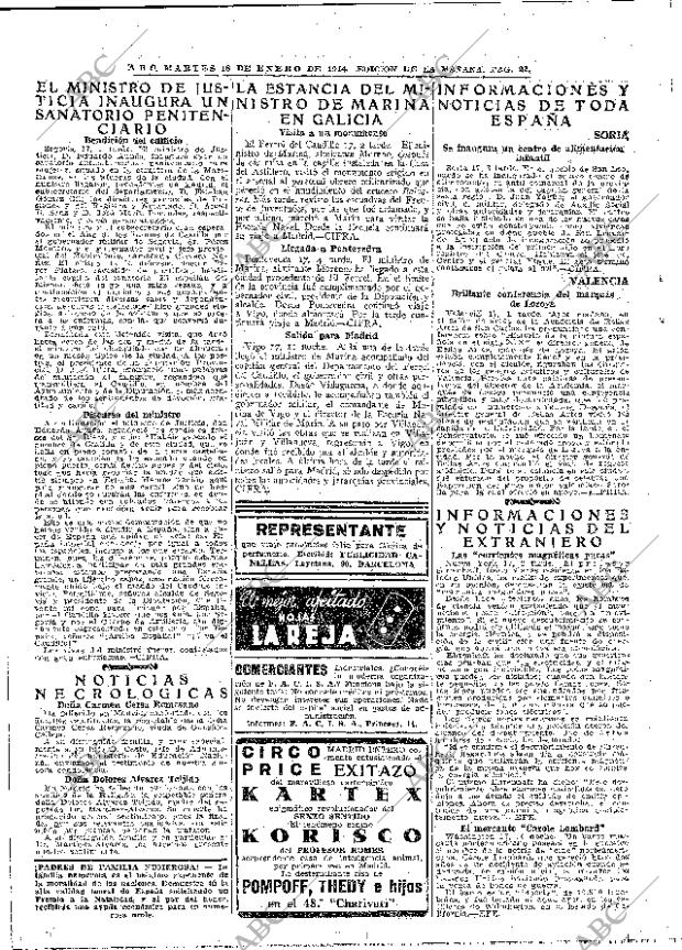 ABC MADRID 18-01-1944 página 22