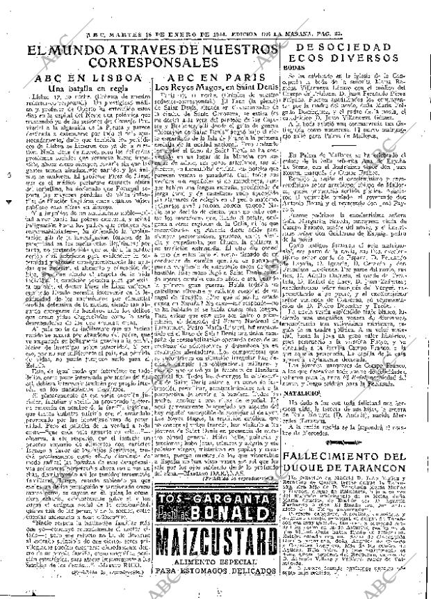 ABC MADRID 18-01-1944 página 25