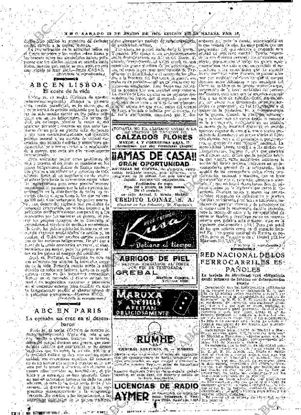 ABC MADRID 22-01-1944 página 16