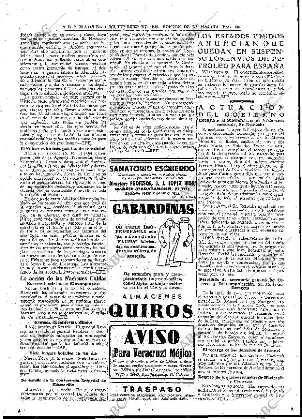 ABC MADRID 01-02-1944 página 19