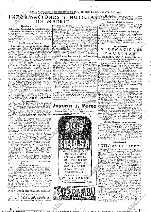 ABC MADRID 02-02-1944 página 16