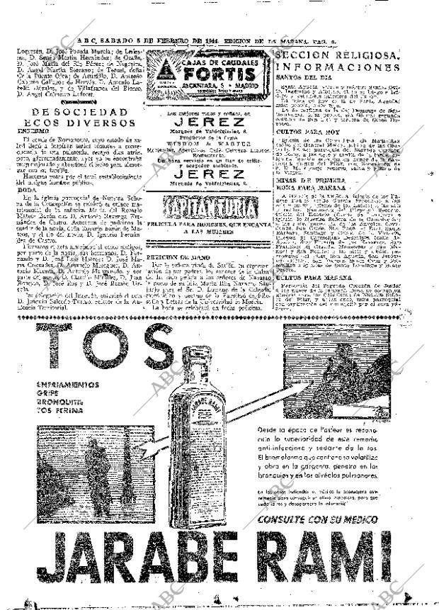 ABC MADRID 05-02-1944 página 8