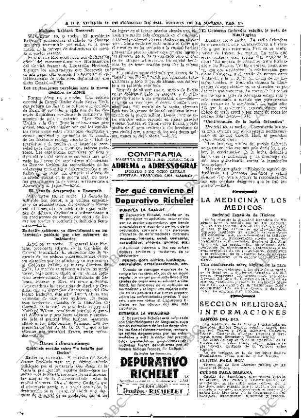 ABC MADRID 11-02-1944 página 11