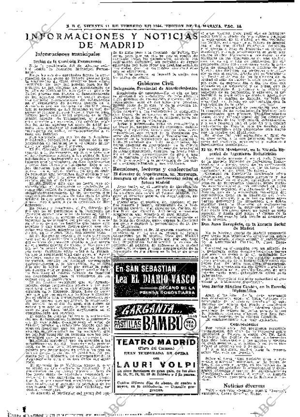 ABC MADRID 11-02-1944 página 14