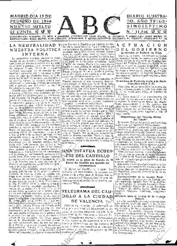 ABC MADRID 15-02-1944 página 15