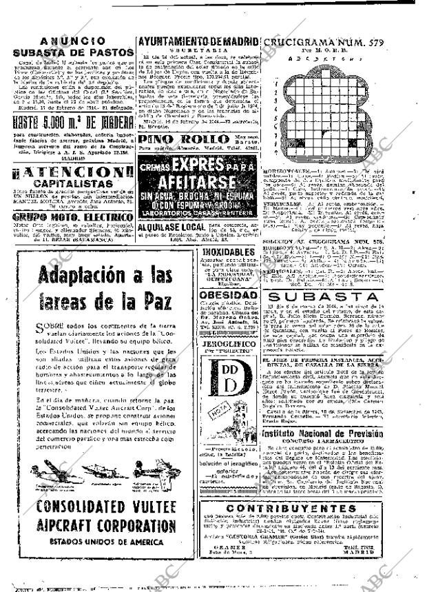 ABC MADRID 18-02-1944 página 2