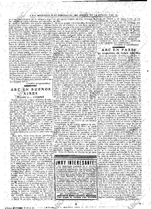 ABC MADRID 23-02-1944 página 14