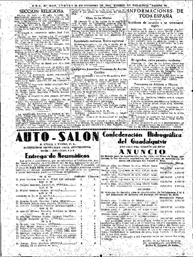 ABC SEVILLA 24-02-1944 página 14