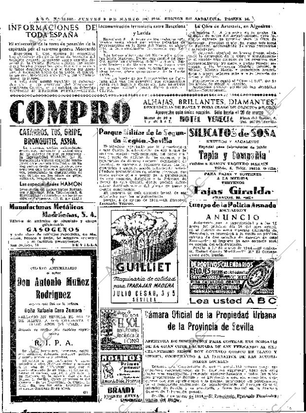 ABC SEVILLA 09-03-1944 página 16