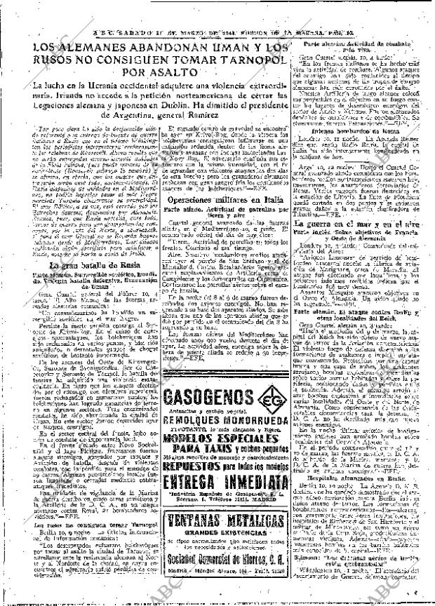 ABC MADRID 11-03-1944 página 10