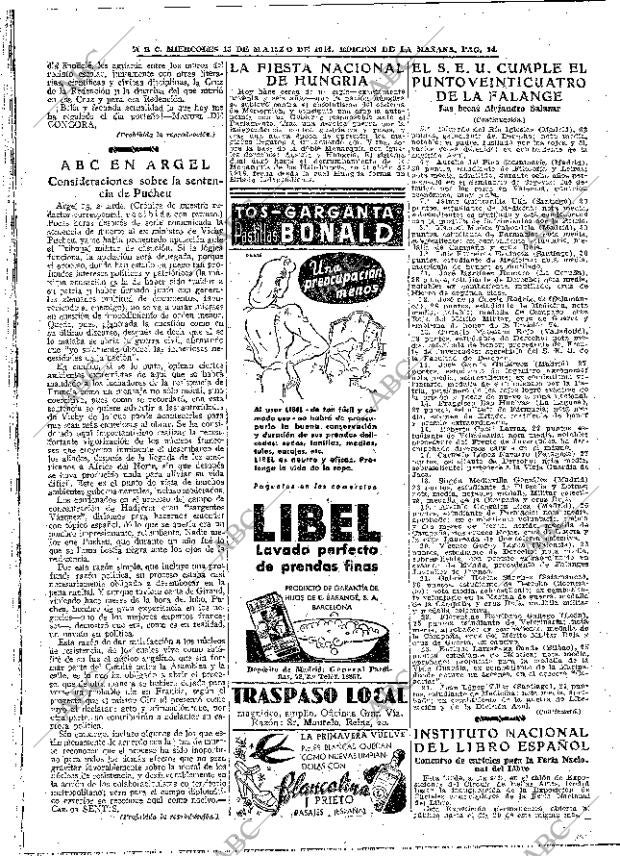 ABC MADRID 15-03-1944 página 14