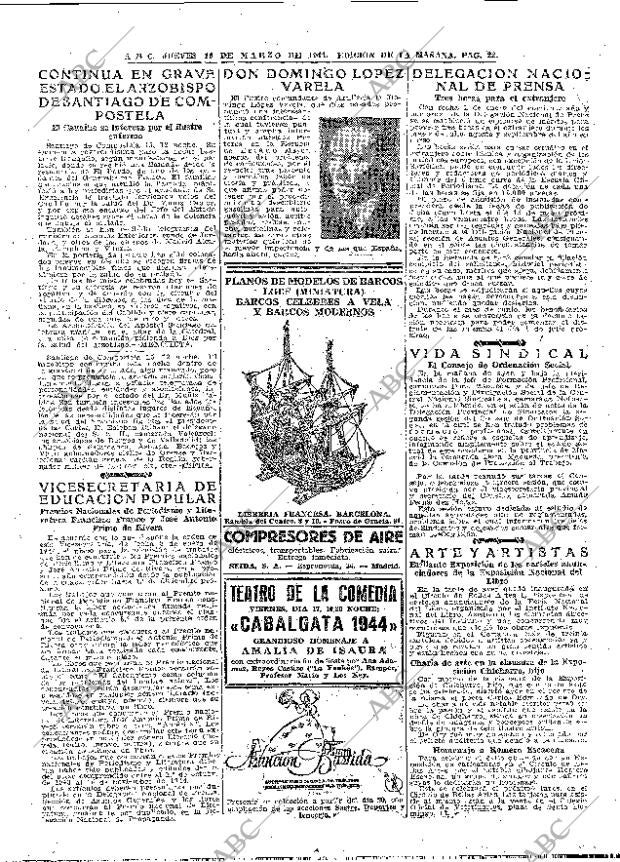 ABC MADRID 16-03-1944 página 22