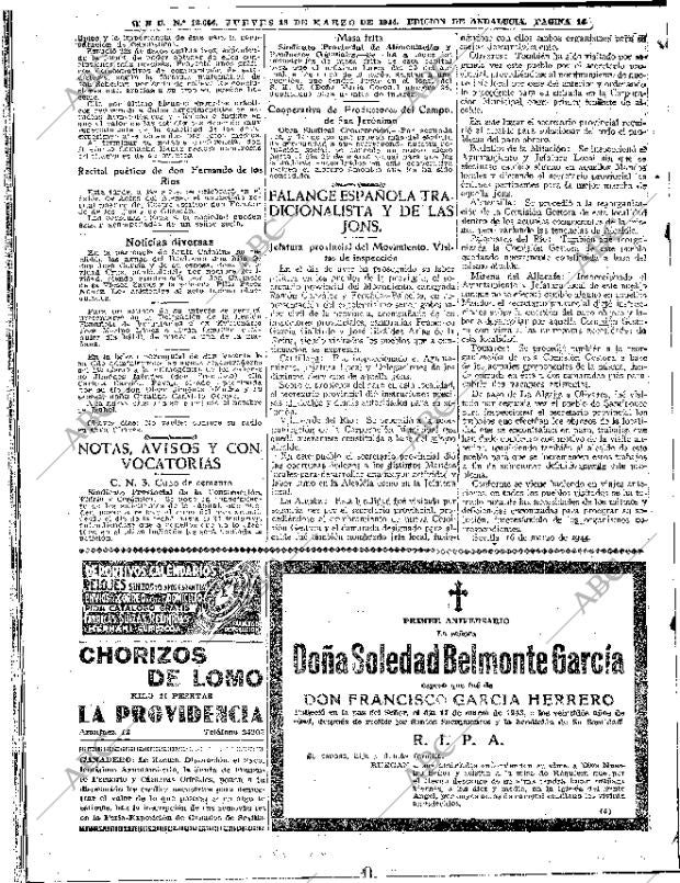 ABC SEVILLA 16-03-1944 página 14