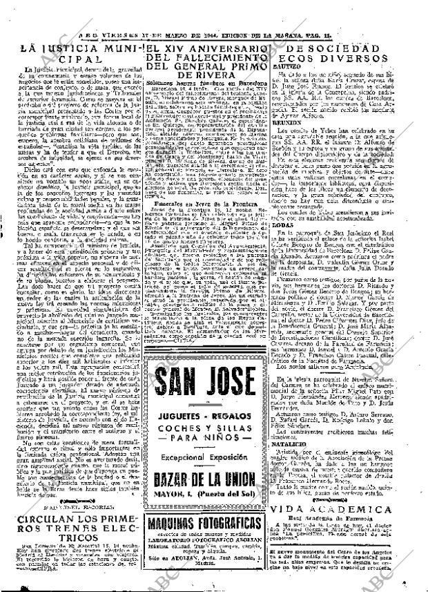ABC MADRID 17-03-1944 página 11