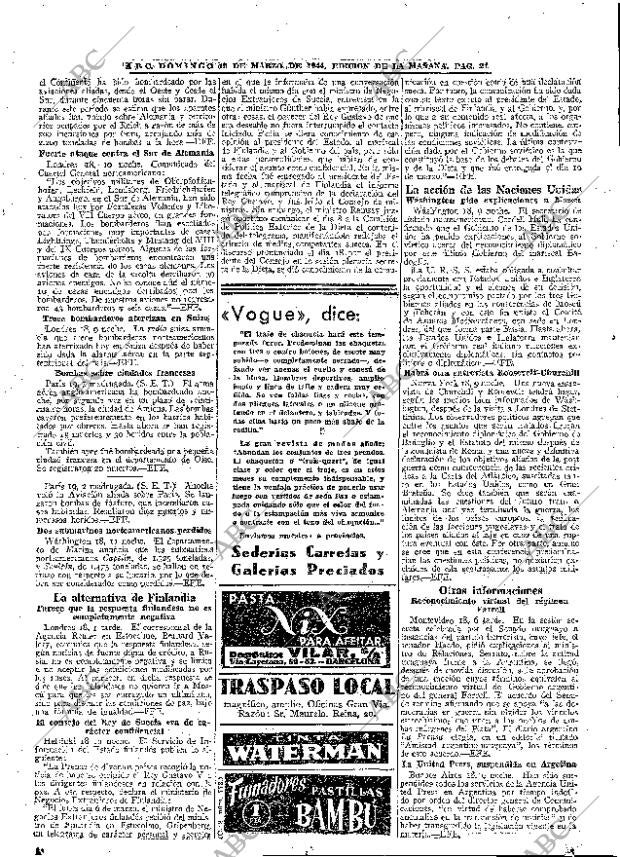 ABC MADRID 19-03-1944 página 21