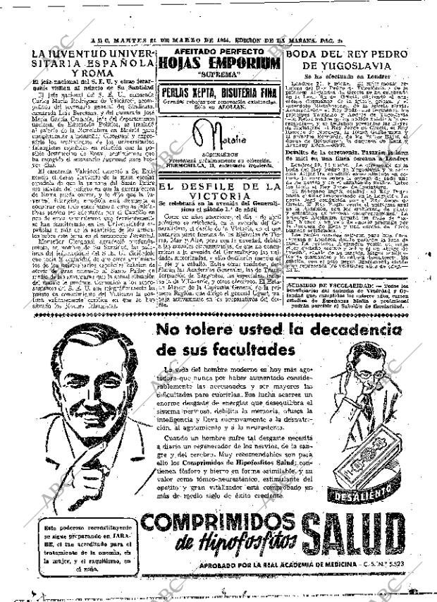 ABC MADRID 21-03-1944 página 16