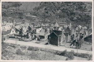 Vista general de Canfranc después del incendio