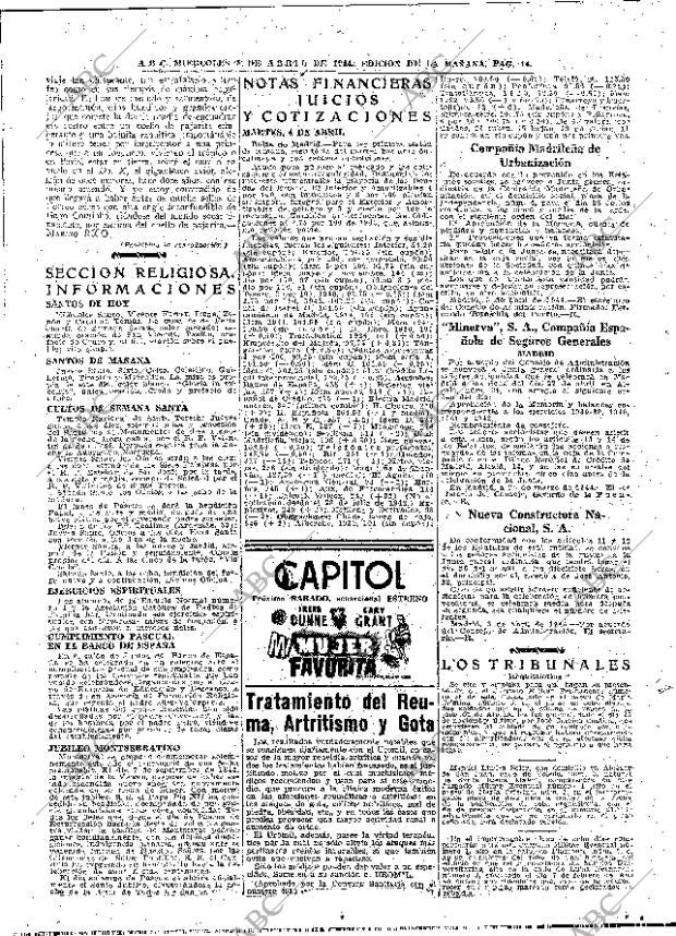 ABC MADRID 05-04-1944 página 14