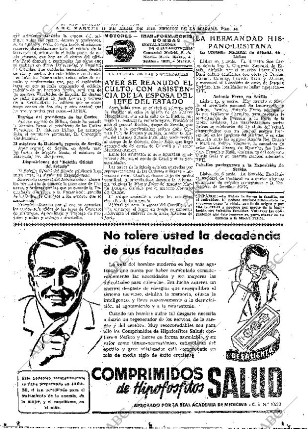 ABC MADRID 11-04-1944 página 16