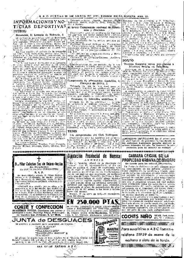 ABC MADRID 20-04-1944 página 21
